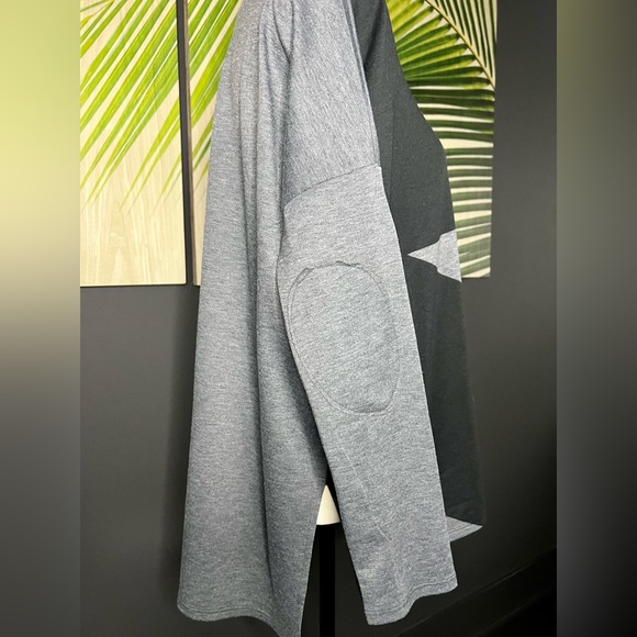 GO COUTURE Dolman Elbow Patch High/Low Sweater NWOT - Picture 5 of 7